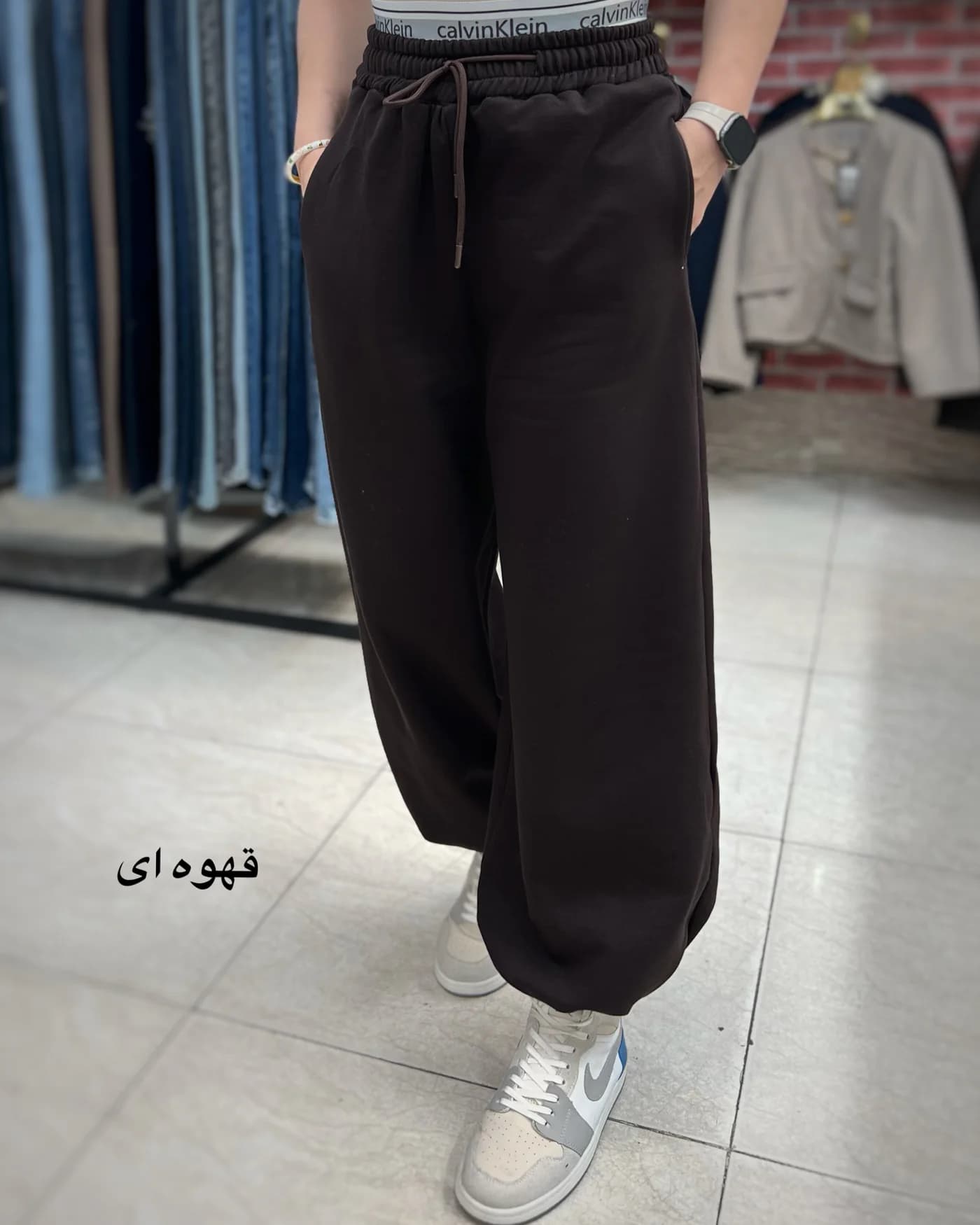 شلوار جاگر بگ دورس تو کرکی مدل ورنا