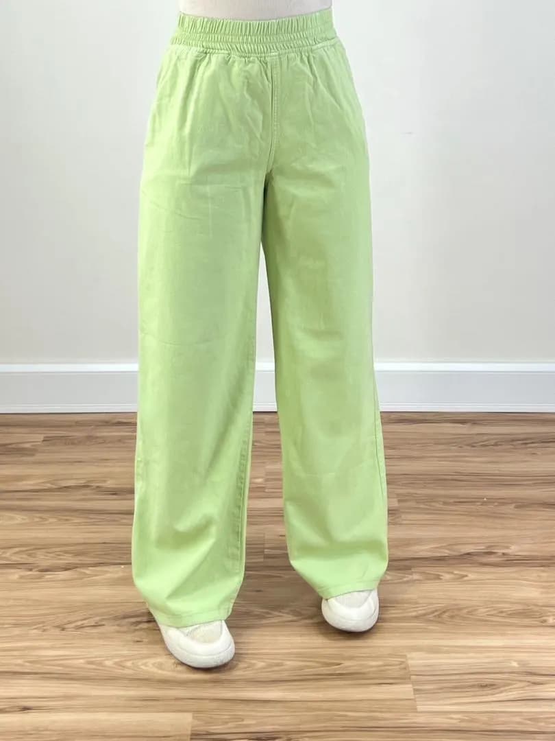 شلوار بگ کتان رنگی 90030