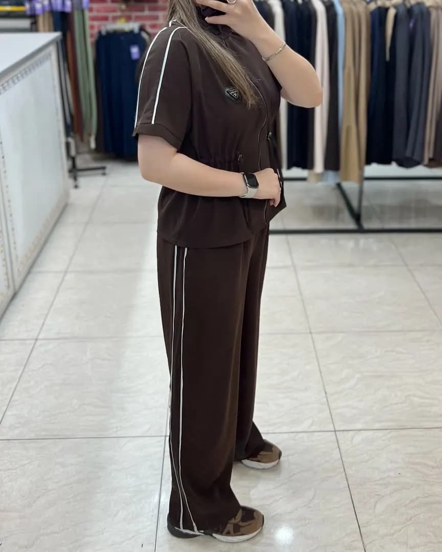 ست وست و شلوار ریزشی زنانه مدل گیتی
