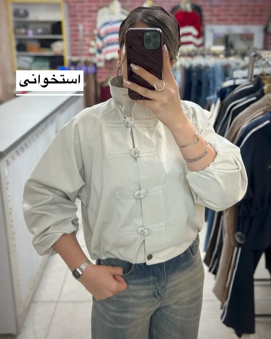 بامبر دکمه ژاپنی آستردار مدل یارین