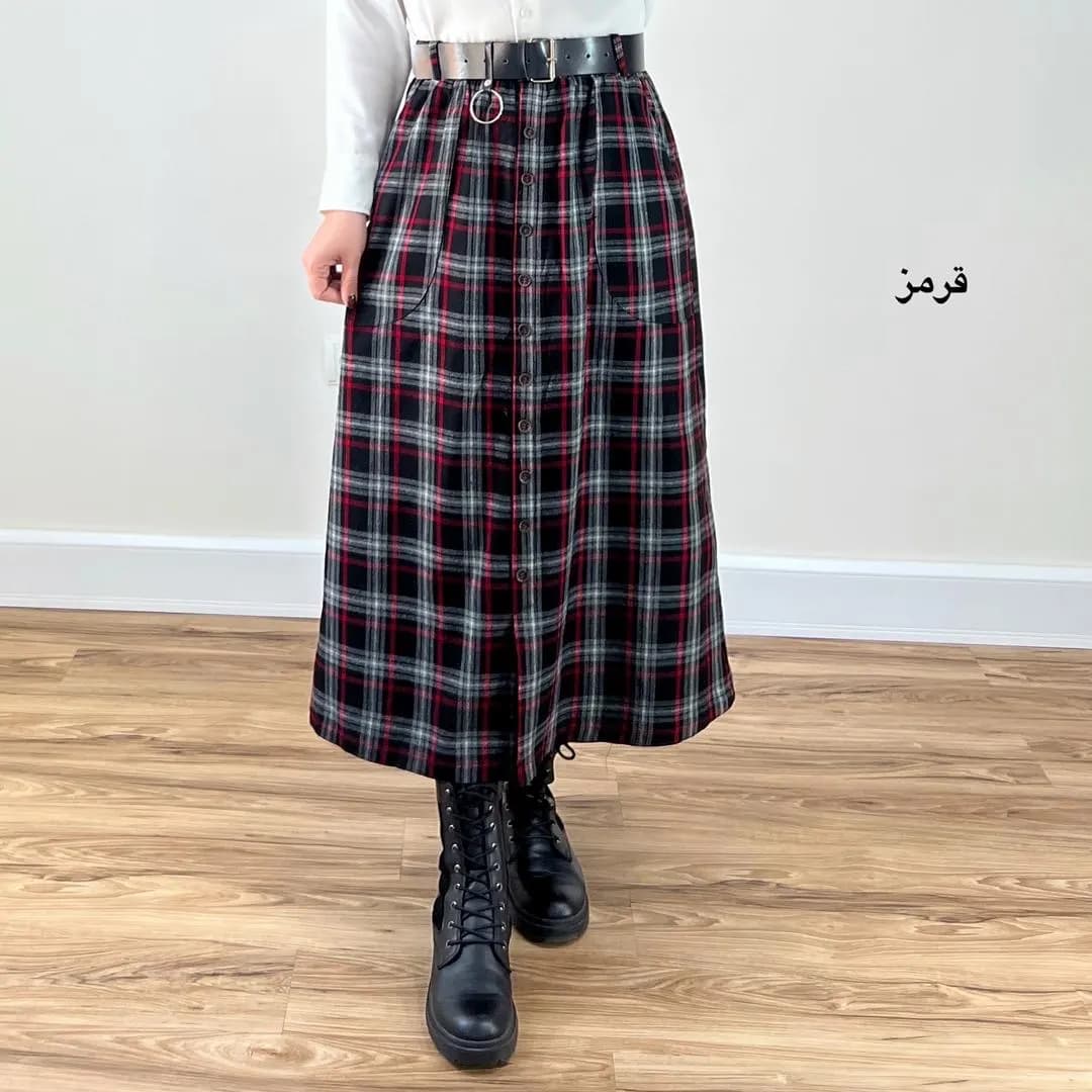 دامن چهارخونه نارا