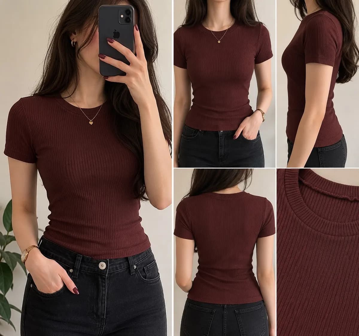 تیشرت کرکره ای سایز نرمال