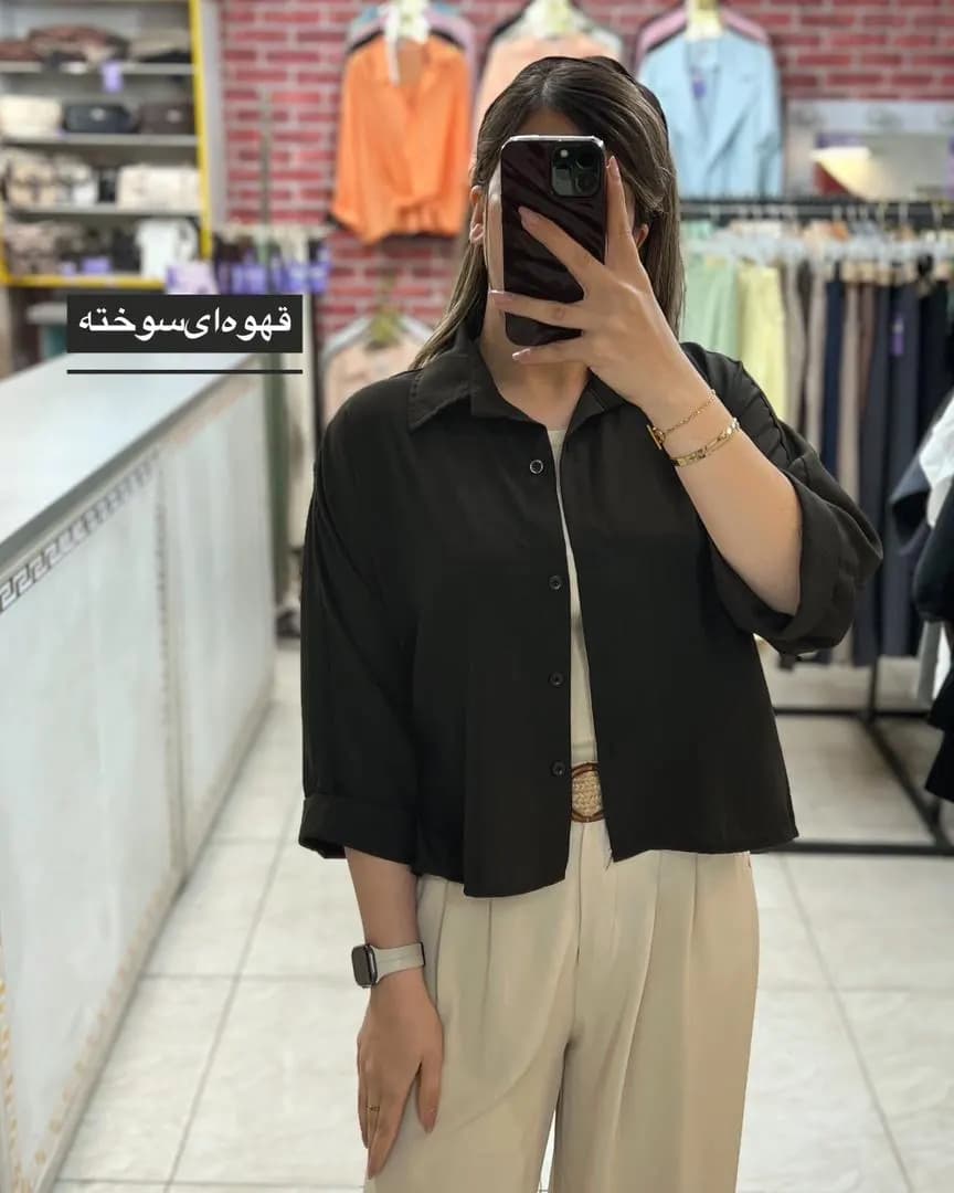 شومیز باکسی کارامل