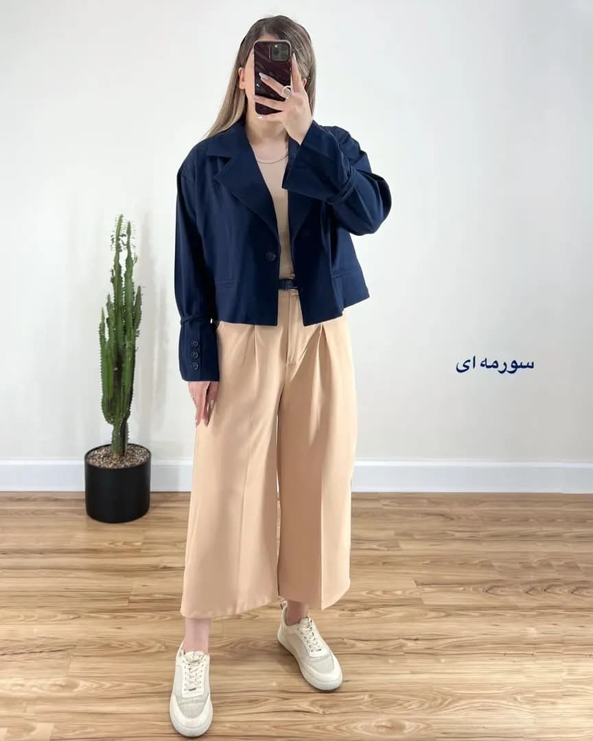 کت لینن کوتاه مدل مهرو