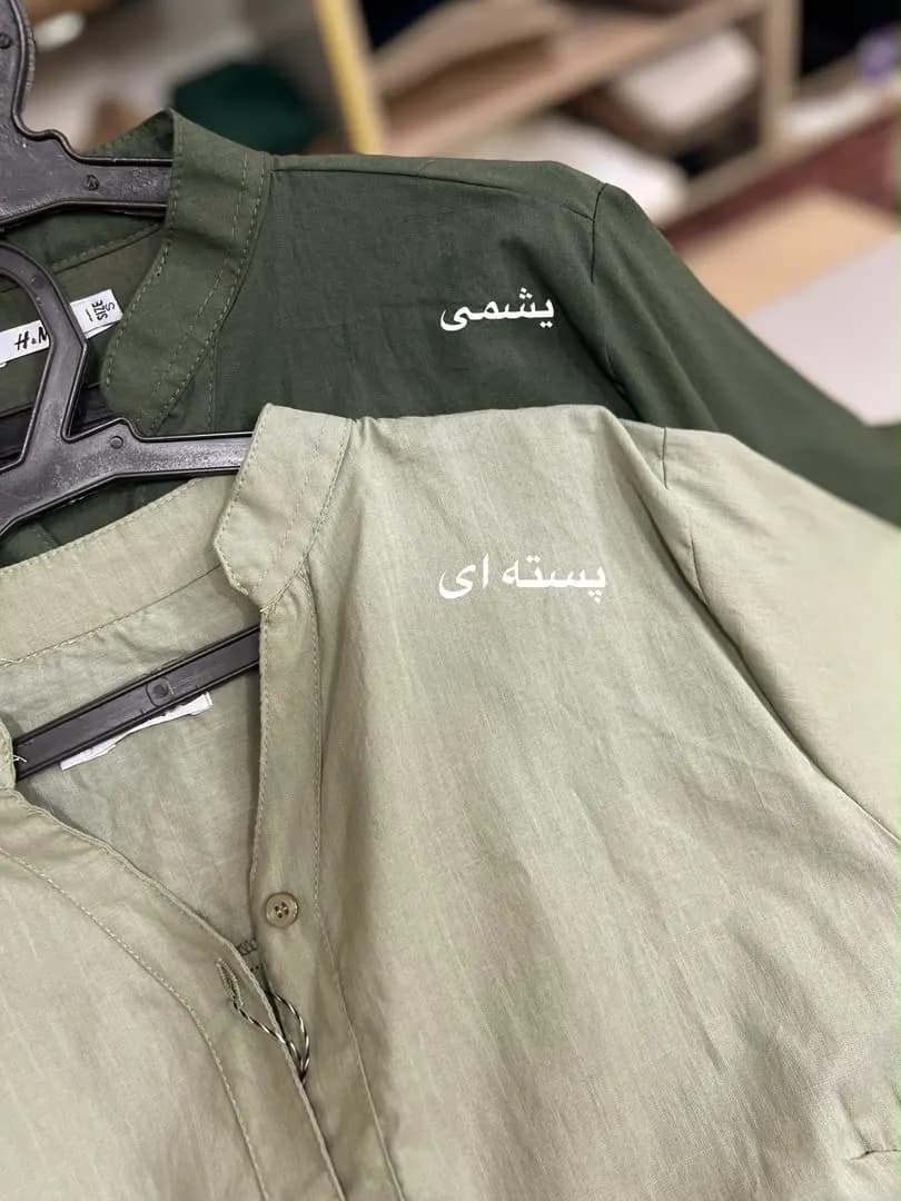 شومیز لینن قد بلند مدل تاژ