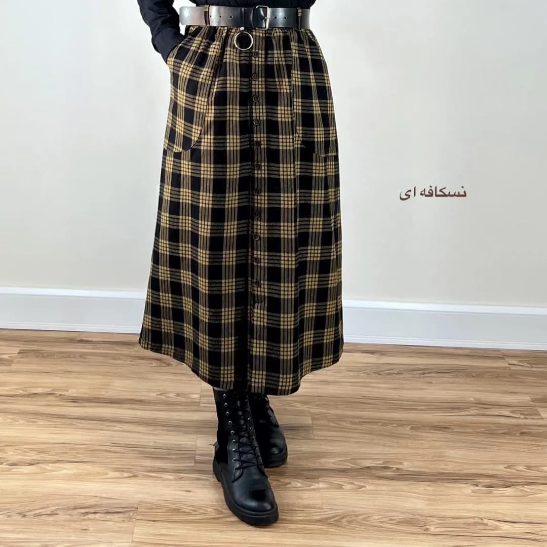 دامن چهارخونه نارا