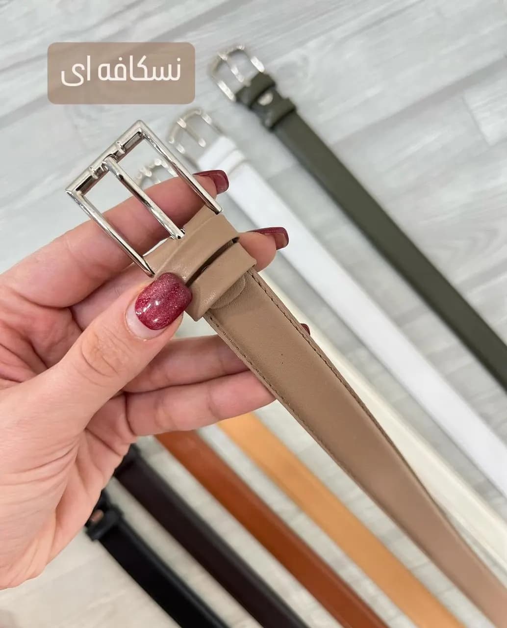 کمربند چرم زنانه کد19038