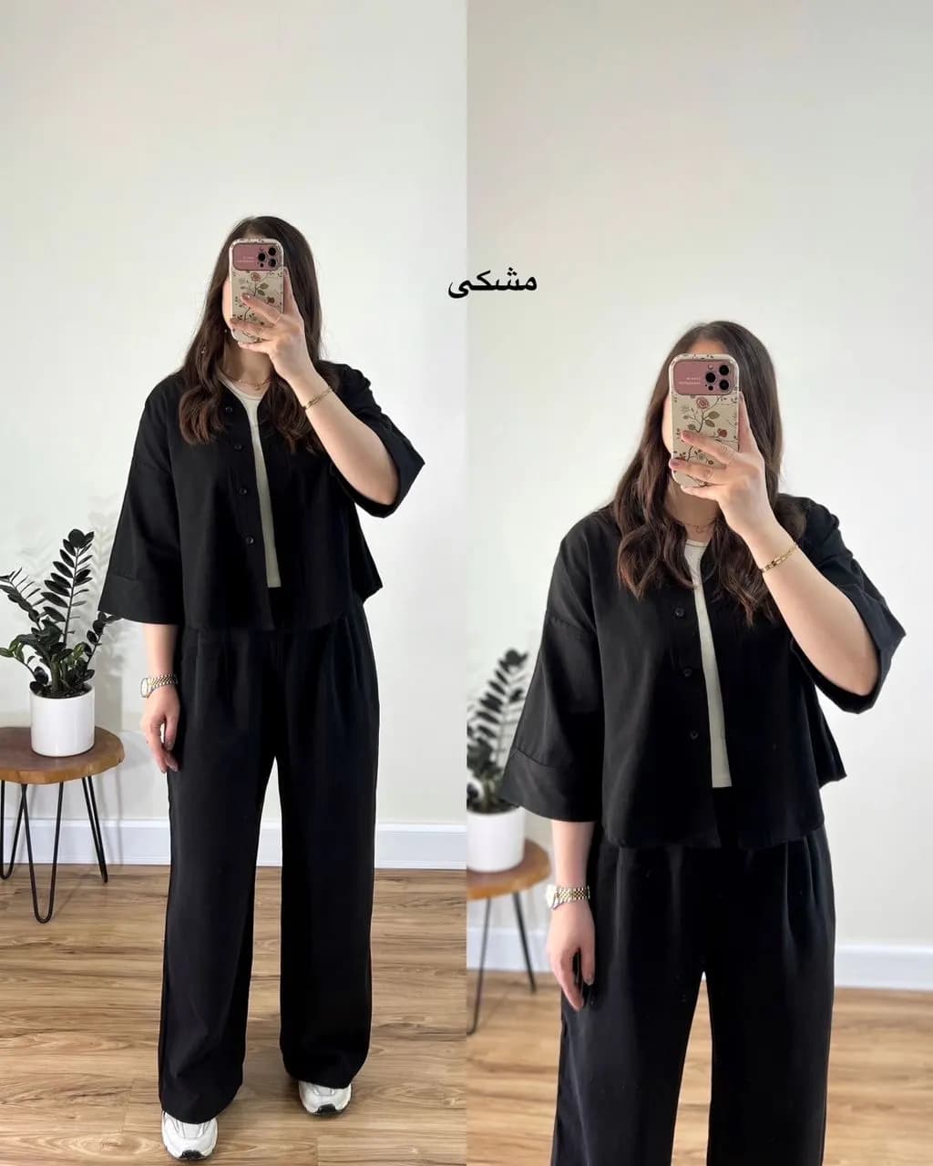 شومیز باکسی لینن مدل ماکان