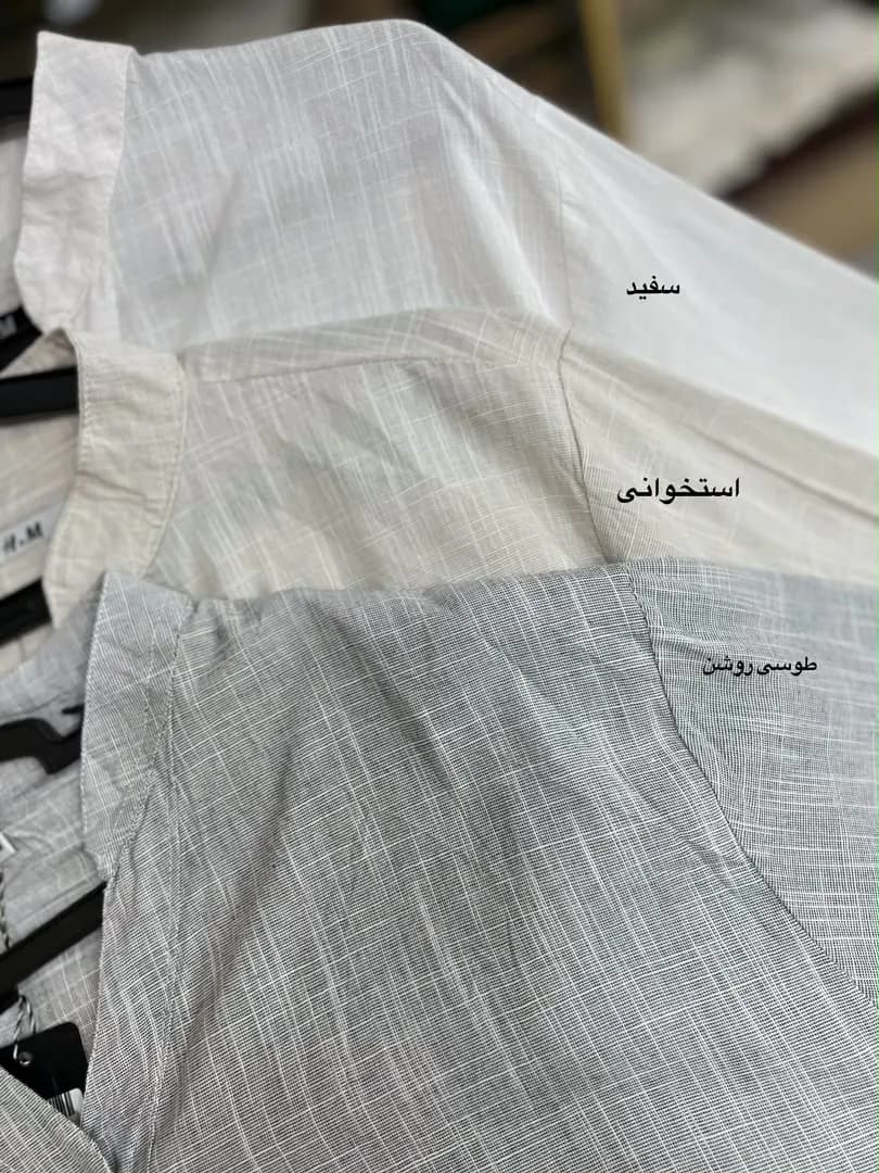 شومیز لینن قد بلند مدل تاژ