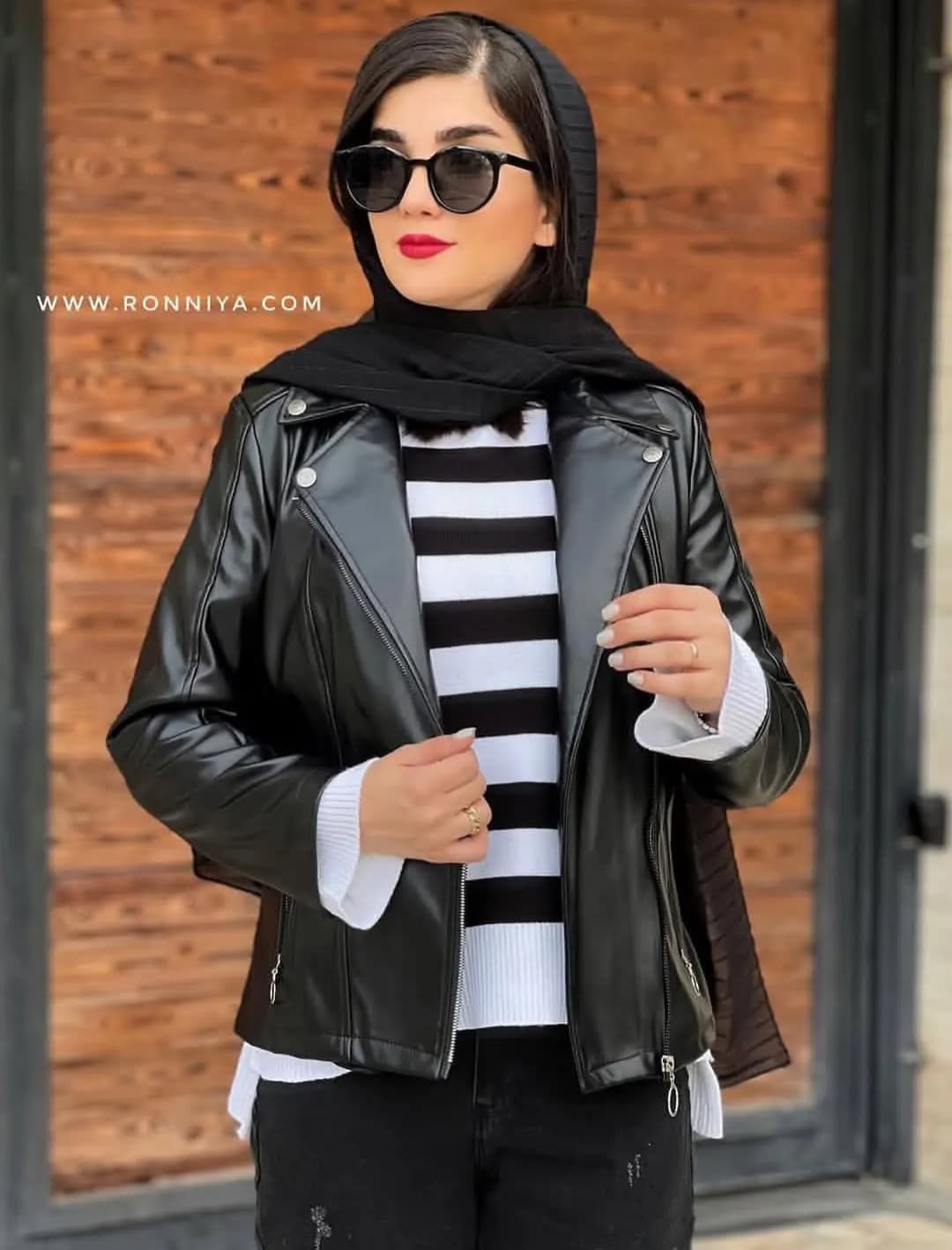 کاپشن چرم زنانه مدل کیانا
