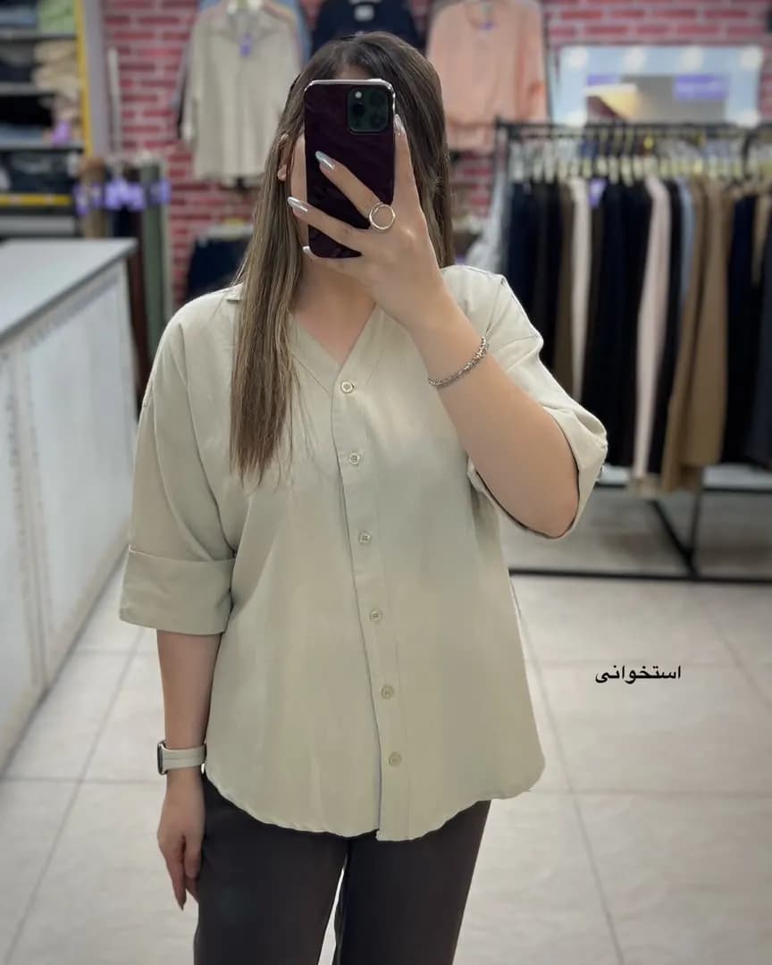 شومیز لینن مدل صحرا