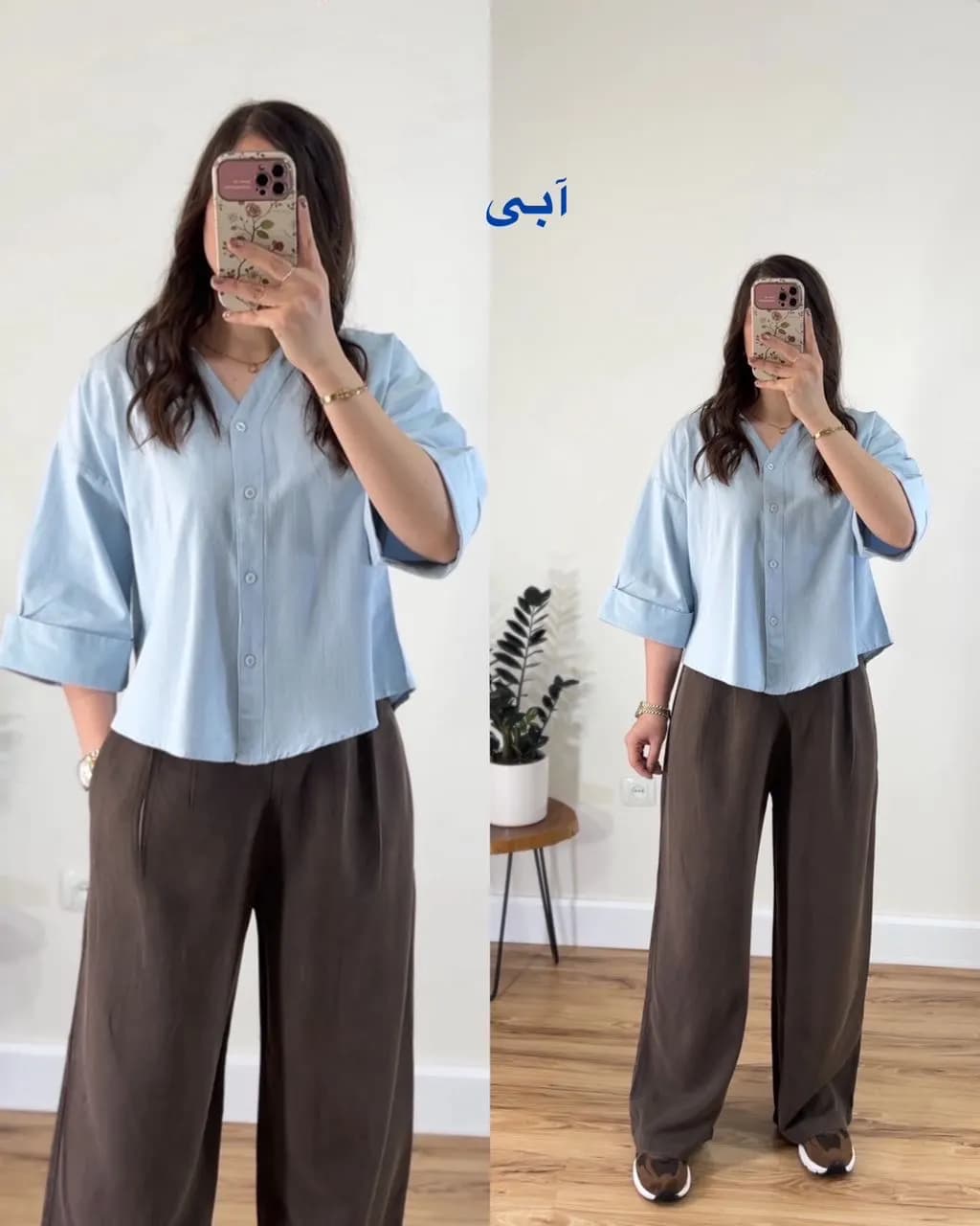 شومیز باکسی لینن مدل ماکان
