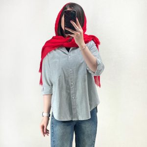 شومیز لینن طوسی