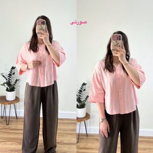 شومیز باکسی لینن مدل ماکان