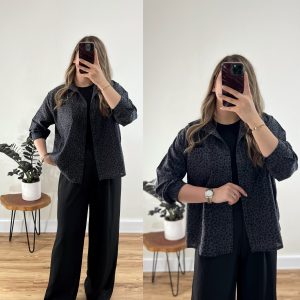 شومیز شیشه ای پلنگی مدل بهینا