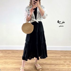 دامن گیپور دانتل آستردار خورشید طرح4