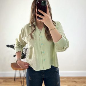 شومیز باکسی شیشه ای مدل تارا