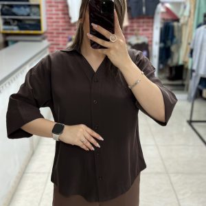 شومیز سیلک باکسی مدل مینایی