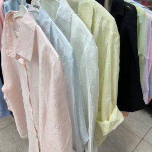 شومیز شیشه ای مدل خانومی طرح پرنده